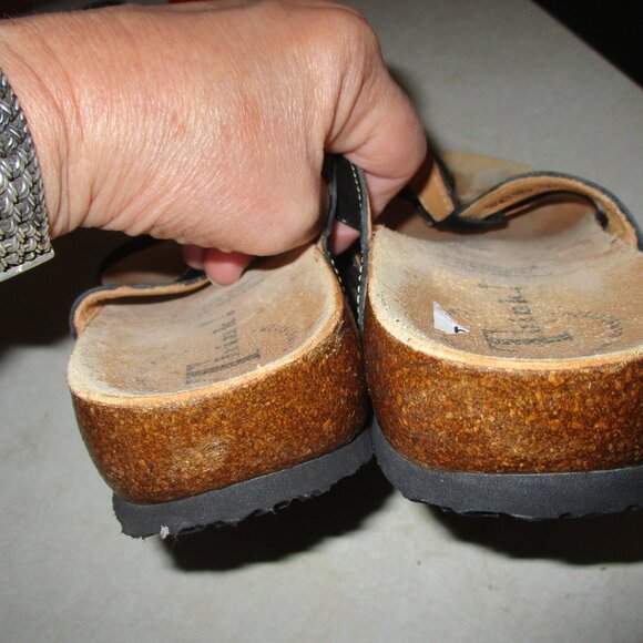 Think!  Women's Sandals Black Leather strap  Thong Sandals Womens 36 - Picture 6 of 6